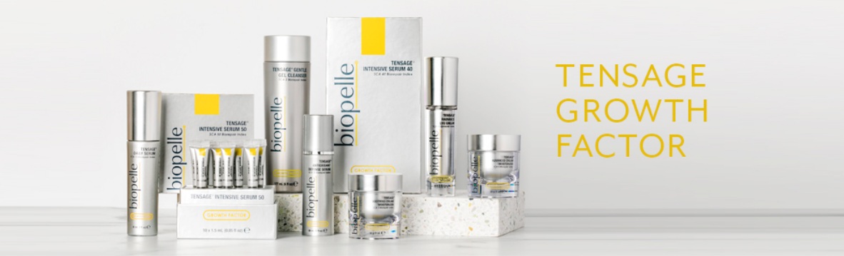 Tensage Growth Factor is clinically proven1 to help improve the appearance of fine lines and wrinkles, increase elasticity and enhance texture, tone and luminosity. Featuring exclusive SCA Biorepair Technology (with a secretion from the C. aspersa snail), Tensage Growth Factor helps rejuvenate the skin and help improve the visible signs of photo-damage. Tensage Growth Factor is clinically proven1 to help improve the appearance of fine lines and wrinkles, increase elasticity and enhance texture, tone and luminosity. Featuring exclusive SCA Biorepair Technology (with a secretion from the C. aspersa snail), Tensage Growth Factor helps rejuvenate the skin and help improve the visible signs of photo-damage.