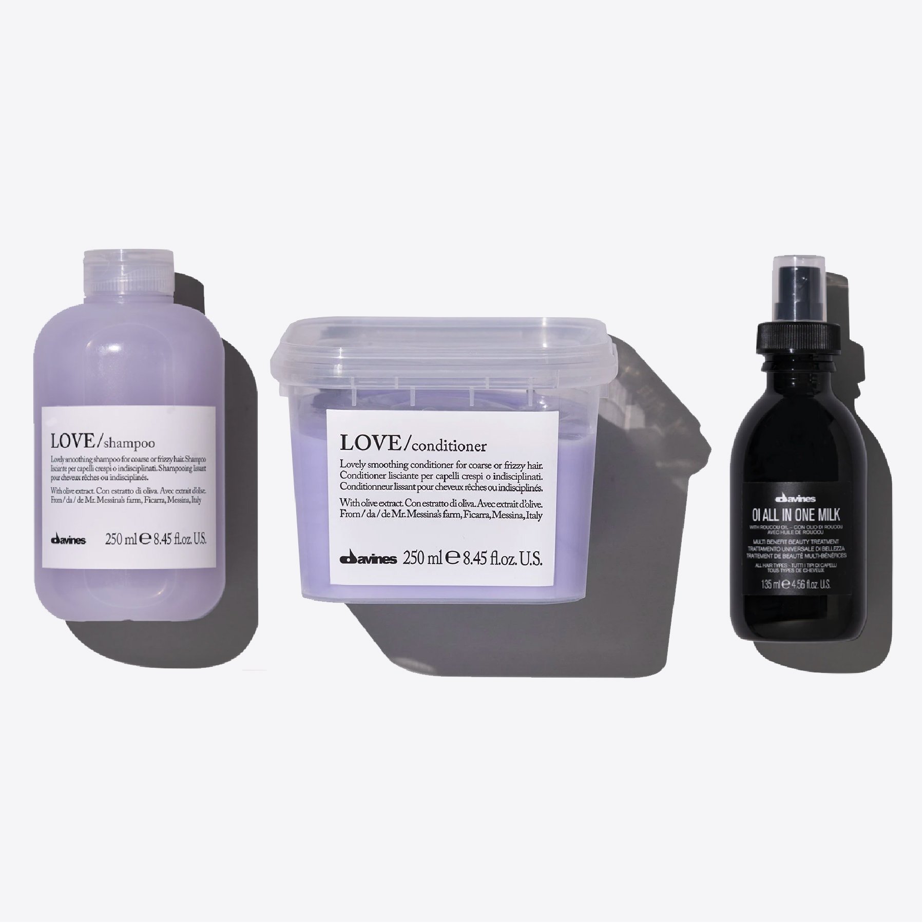 Davines LOVE Smoothing + OI Set Beauty-Addict.com