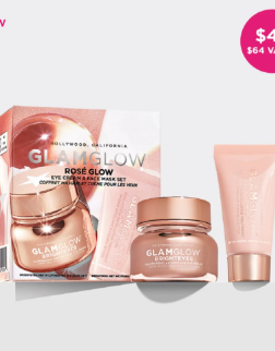 GlamGlow Rosé Glow Eye Cream & Face Mask Set