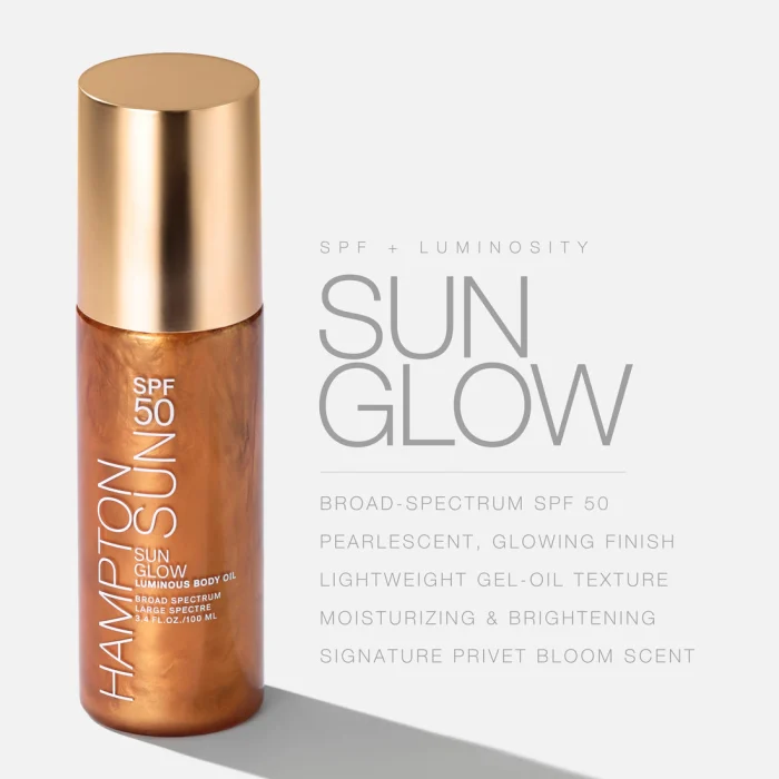 Hampton Sun SPF 50 Sun Glow Luminous Body Oil - Image 3